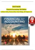 Solution Manual for Financial Accounting 11th Edition Robert Libby&comma; Patricia Libby&comma; Complete Chapters 1 - 13&comma; Verified Newest Version
