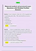 Maternal newborn ati proctored exam  Questions with Detailed Verified  Answers