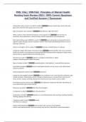 PRN 1562 &sol; PRN1562 Principles of Mental Health  Nursing Exam Review 2025 &vert; 100&percnt; Correct Questions  and Verified Answers &vert; Rasmussen