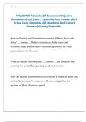 WGU D089 Principles Of Economics Objective  Assessment Final Exam 2 Latest Versions Newest 2025  Actual Exam Complete 400 Questions And Correct  Answers&vert; Already Graded A&plus; 