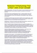 Rasmussen Pathophysiology Final LATEST 2025 STUDY GUIDE&excl;&excl;&excl;
