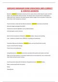 SERVSAFE MANAGER EXAM &lpar;2024&sol;2025&rpar; 100&percnt; CORRECT  & VERIFIED ANSWERS 