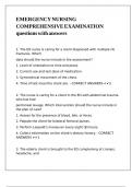 EMERGENCY NURSING COMPREHENSIVE EXAMINATION questions with answers