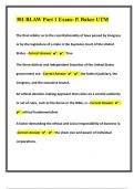 301 BLAW Part 1 Exam- P&period; Baker UTM  Premium Practice Questions & Solutions