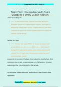 State Farm Independent Auto Exam &ndash; Verified Questions and 100&percnt; Correct Answers