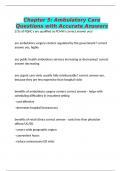 Chapter 5&colon; Ambulatory Care Questions with Accurate Answers