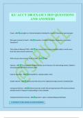 KU ACCT 200 EXAM 3 2025 QUESTIONS AND ANSWERS