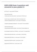 EXPH 2290 Exam 2 questions well answered to pass graded A&plus;