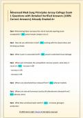 Advanced Med-Surg Principles Jersey College Exam  1 Questions with Detailed Verified Answers &lpar;100&percnt;  Correct Answers&rpar; Already Graded A&plus; 