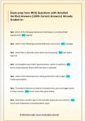 exam prep hero MCQ Questions with Detailed  Verified Answers &lpar;100&percnt; Correct Answers&rpar; Already  Graded A&plus; 