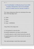 AAA Food Handler Certification Exam Newest 2025  Complete 150 Questions And Correct Detailed  Answers &lpar;Verified Answers&rpar; &vert;Already Graded A&plus; 