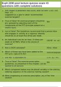 Exph 2290 post lecture quizzes exam &num;3 questions with complete solutions