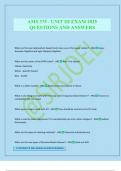 AMS 375 - UNIT III EXAM 2025 QUESTIONS AND ANSWERS