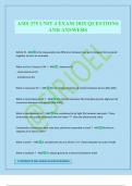 AMS 375 UNIT 4 EXAM 2025 QUESTIONS AND ANSWERS