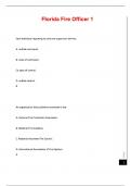 Florida Fire Officer 1 Questions and Answers &lpar;CORRECT 100&percnt;&rpar;