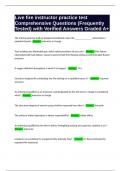 Live fire instructor practice test Comprehensive Questions &lpar;Frequently Tested&rpar; with Verified Answers Graded A&plus;