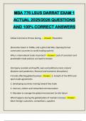 MBA 776 LSUS DARRAT EXAM 1 ACTUAL 2025&sol;2026 QUESTIONS AND 100&percnt; CORRECT ANSWERS