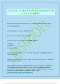AVIT 428 TEST 1 EXAM 2025 QUESTIONS AND ANSWERS
