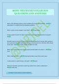BODY MECHANICS EXAM 2025 QUESTIONS AND ANSWERS