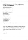Health Assessment ATI Chapter Questions With Correct Answers 