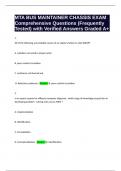 MTA BUS MAINTAINER CHASSIS EXAM Comprehensive Questions &lpar;Frequently Tested&rpar; with Verified Answers Graded A&plus;