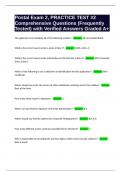 Postal Exam 2&comma; PRACTICE TEST &num;2 Comprehensive Questions &lpar;Frequently Tested&rpar; with Verified Answers Graded A&plus;