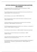 CERTIFIED HEMODIALYSIS TECHNICIAN EXAM QUESTIONS AND ANSWERS