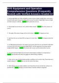 NVG Equipment and Operation Comprehensive Questions &lpar;Frequently Tested&rpar; with Verified Answers Graded A&plus;