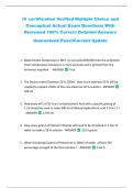 IV certification Verified Multiple Choice and  Conceptual Actual Exam Questions With  Reviewed 100&percnt; Correct Detailed Answers   Guaranteed Pass&excl;&excl;Current Update