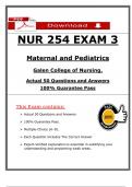 NUR 254 Exam 3 &vert; &lpar;2026&sol;2027&rpar; Maternal and Pediatrics &vert; Galen College 