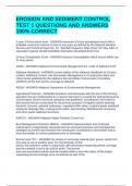 CEPSCI CERTIFICATION &lpar;CERTIFIED EROSION PREVENTION AND SEDIMENT CONTROL INSPECTOR&rpar; EXAM PACKAGE DEAL &lpar;BUNDLE&rpar; WITH COMPLETE SOLUTIONS&excl;&excl;