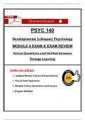 PSYC 140 Module 6 Lockdown Exam & Review &vert; Portage Learning &vert; 2025 Updated Version