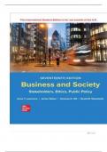 TEST BANK FOR Business and Society&colon; Stakeholders&comma; Ethics&comma; Public Policy 17th edition by Anne T&period; Lawrence&comma; James Weber  ISBN&colon;978-1265079246 COMPLETE GUIDE ALL CHAPTERS COVERED 100&percnt; VERIFIED A&plus; GRADE ASSURED&excl;&excl;&excl;&excl;NEW LATEST UPDATE&excl;&excl;&excl;&excl;&excl;