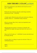 SOD THEORY 2 EXAM QUESTIONS AND ANSWERS 2025