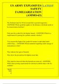 US ARMY EXPLOSIVES SAFETY FAMILIARIZATION &lpar;AMMO-63&rpar; QUESTIONS AND ANSWERS 2025