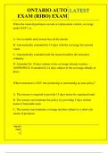 ONTARIO AUTO EXAM &lpar;RIBO&rpar; EXAM QUESTIONS AND ANSWERS 2025