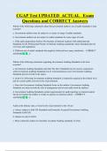 CGAP Test UPDATED  ACTUAL   Exam  Questions and CORRECT Answers