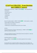 CGAP Bundled Exam Questions WITH  CORRECT Answers