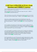 CASP Test 1 UPDATED ACTUAL  Exam  Questions and CORRECT Answers 
