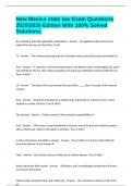 New Mexico state law Exam Questions 20252026 Edition With 100&percnt; Solved Solutions&period;
