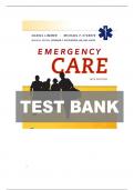 Test Bank for Emergency Care 14th Edition by Daniel Limmer&comma; Michael F&period; O-Keefe All Chapters Included&period;