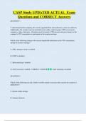 CASP Study UPDATED ACTUAL  Exam  Questions and CORRECT Answers