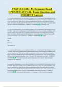 CASP &lpar;CAS-003&rpar; Performance Based  UPDATED ACTUAL  Exam Questions and  CORRECT Answers 