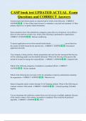 CASP book test UPDATED ACTUAL  Exam  Questions and CORRECT Answers 
