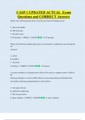 CASP 1 UPDATED ACTUAL  Exam  Questions and CORRECT Answers