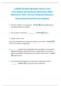 LASER Verified Multiple Choice and  Conceptual Actual Exam Questions With  Reviewed 100&percnt; Correct Detailed Answers   Guaranteed Pass&excl;&excl;Current Update 
