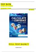 Test Bank For Calculate with Confidence 8th Edition by Deborah C&period; Morris&vert;&vert;ISBN NO&colon;10&comma;0323696953&vert;&vert;ISBN NO&colon;13&comma;978-0323696951&vert;&vert;All Chapters Covered&vert;&vert;A&plus;&comma; Guide&period;