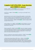 Comptia CASP UPDATED   Exam Questions  and CORRECT Answers