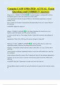 Comptia CASP UPDATED  ACTUAL  Exam  Questions and CORRECT Answers 