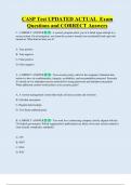 CASP Test UPDATED ACTUAL  Exam  Questions and CORRECT Answers 